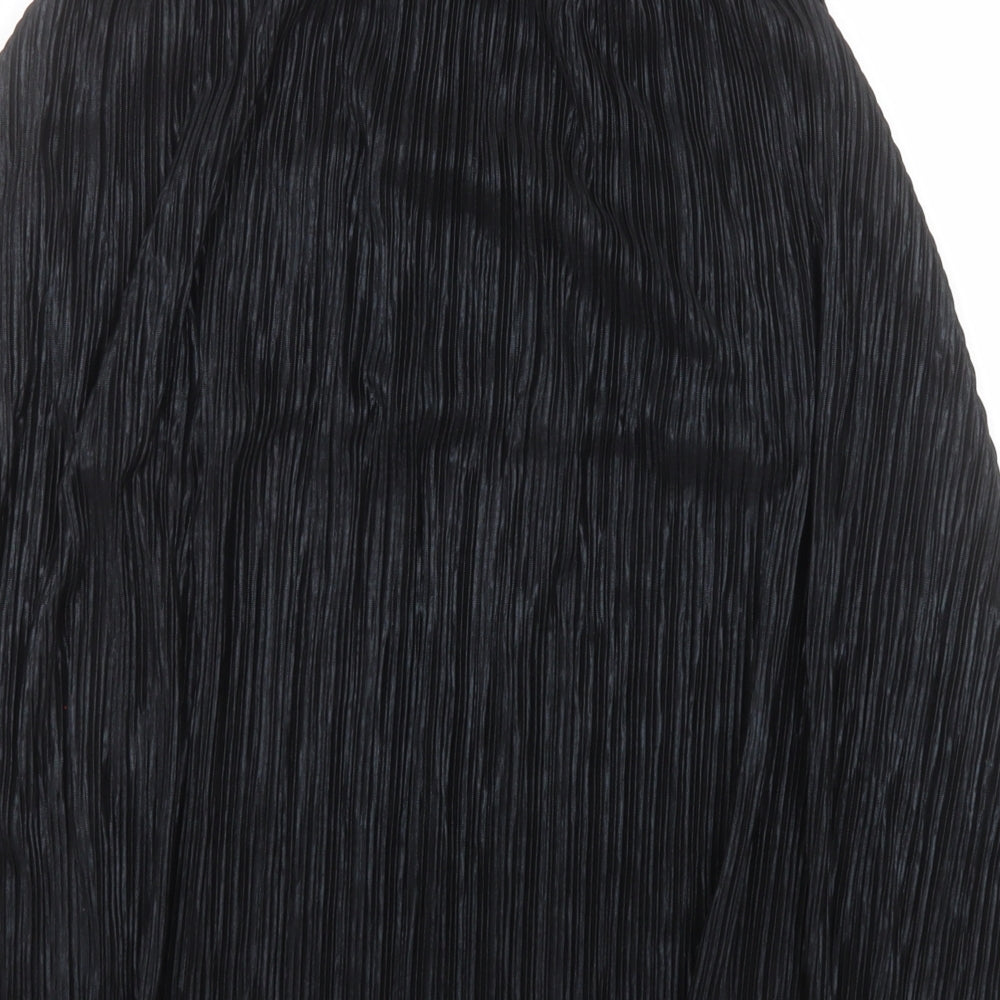 Mango Womens Black  Polyester A-Line Skirt Size S