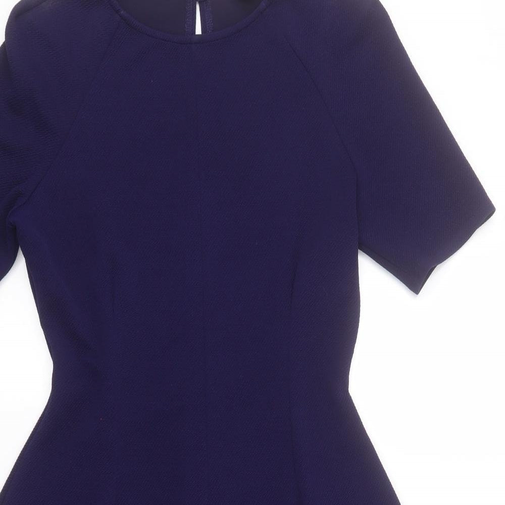 Dorothy Perkins Womens Blue   A-Line  Size 10  Round Neck