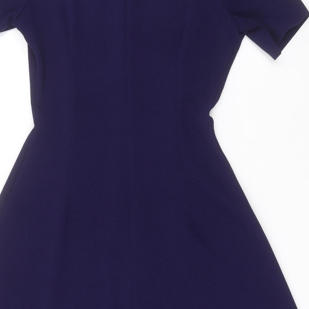 Dorothy Perkins Womens Blue   A-Line  Size 10  Round Neck