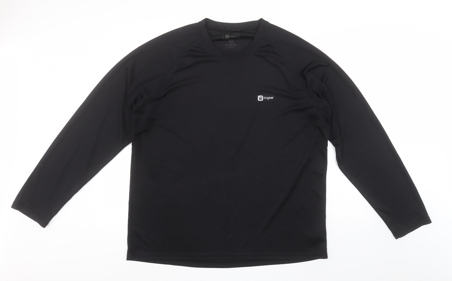Hi Gear Mens Black  Polyester Basic T-Shirt Size 3XL Round Neck