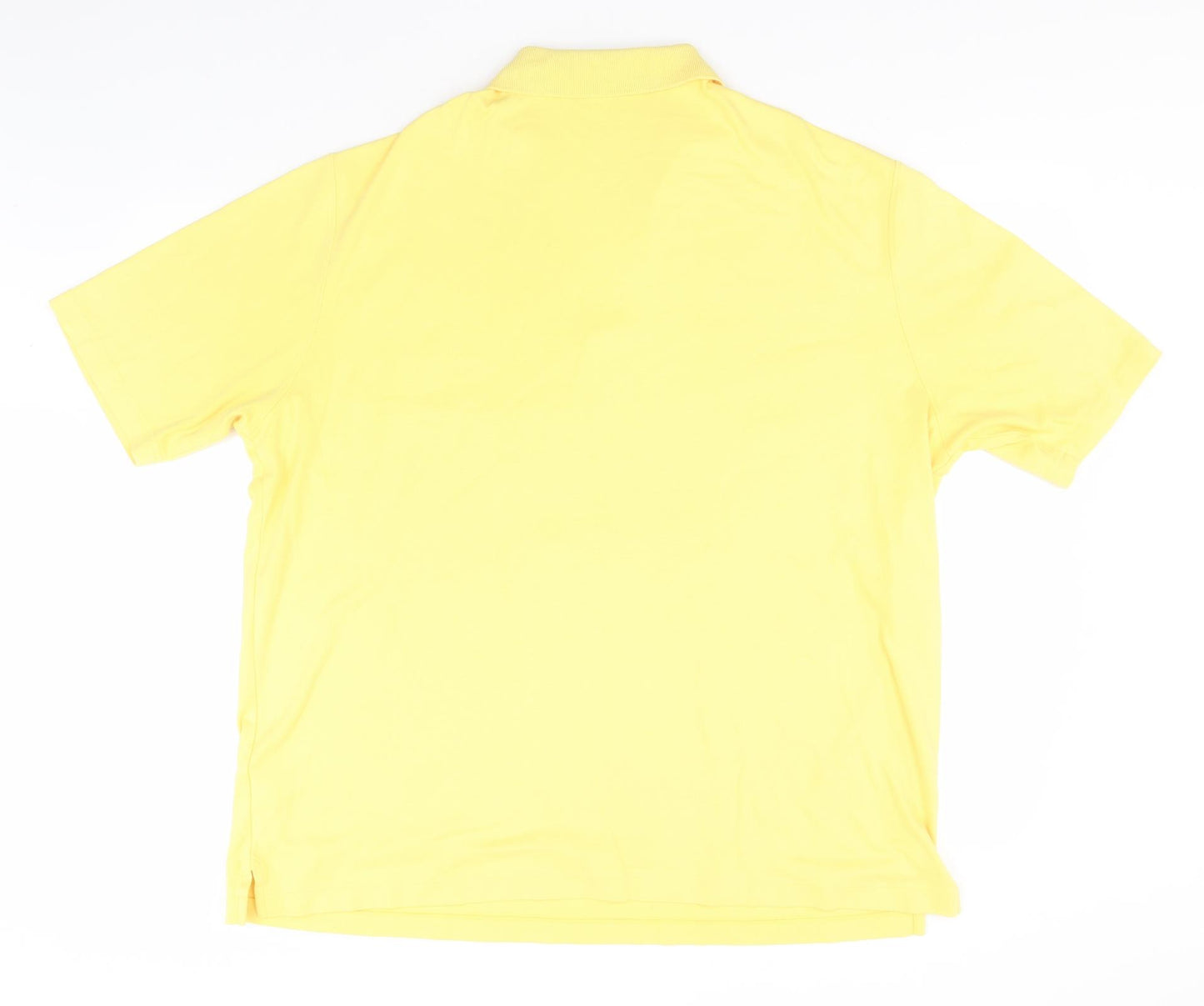 Lands' End Mens Yellow  Wool  Polo Size XL Collared