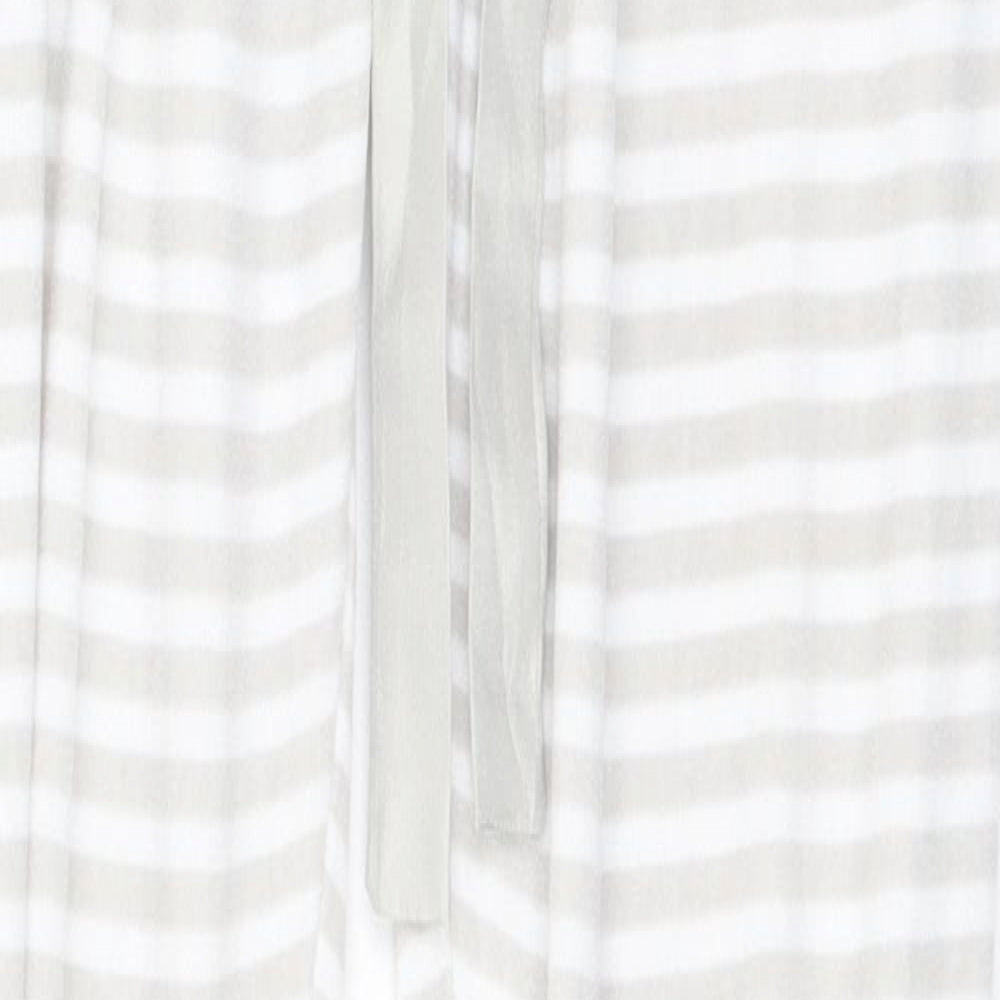 Bonx Avenue Womens White Striped Polyester  Pyjama Pants Size 6