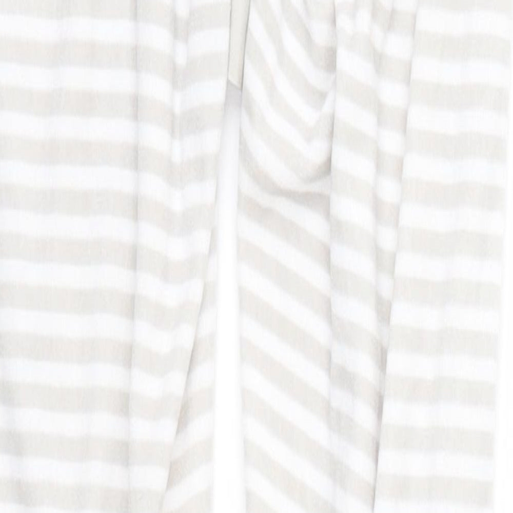 Bonx Avenue Womens White Striped Polyester  Pyjama Pants Size 6
