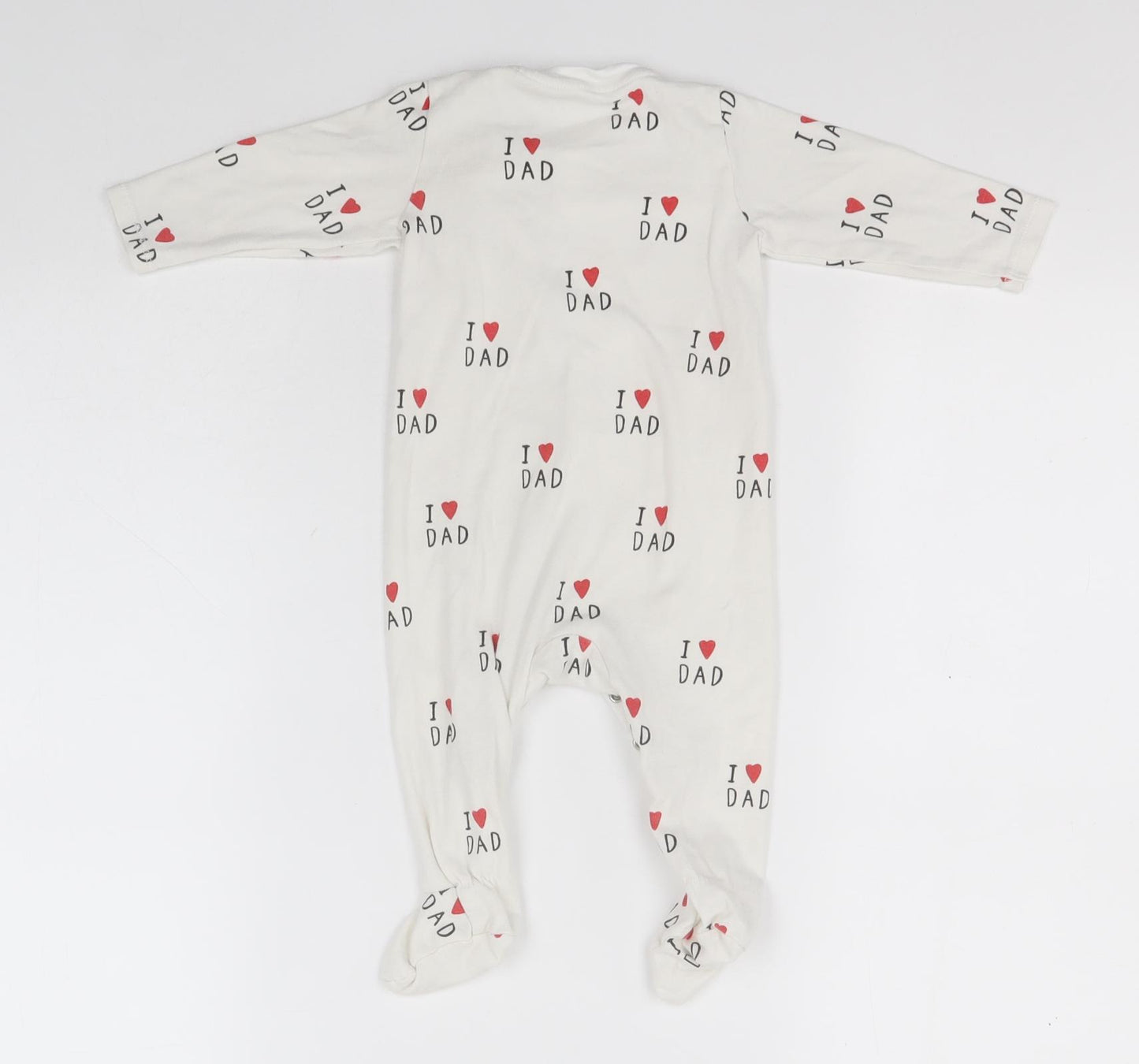 H&M Baby White  Cotton Babygrow One-Piece Size 3-6 Months   - I Love Dad