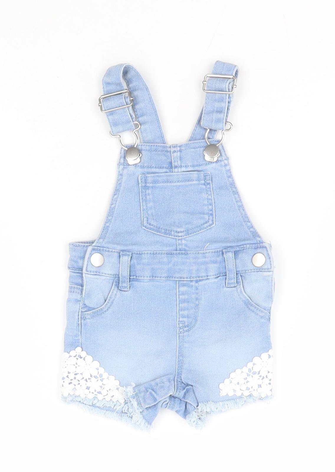 Primark Baby Blue  Cotton Dungaree One-Piece Size 0-3 Months