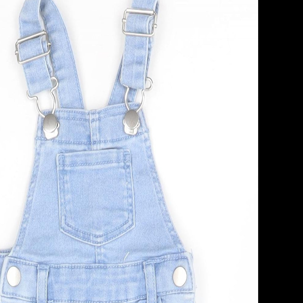 Primark Baby Blue  Cotton Dungaree One-Piece Size 0-3 Months