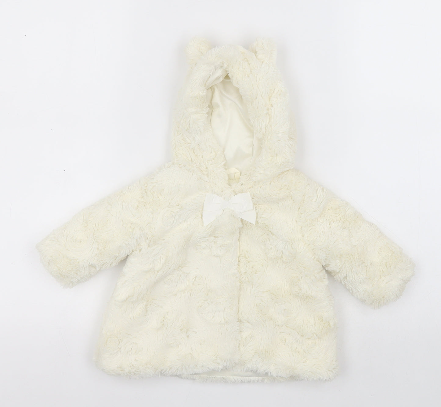 George Baby Ivory   Overcoat Coat Size 0-3 Months