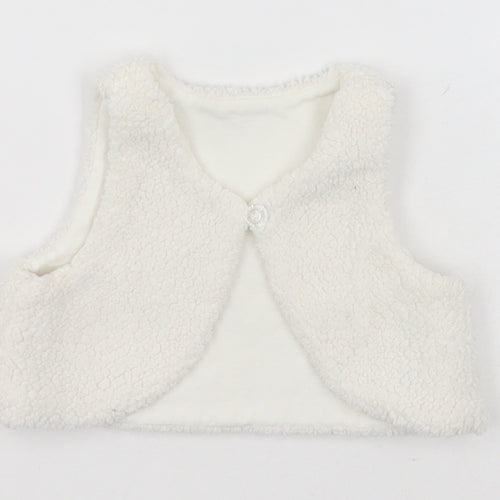 Matalan Baby White  Polyester Vest Jumper Size 3-6 Months