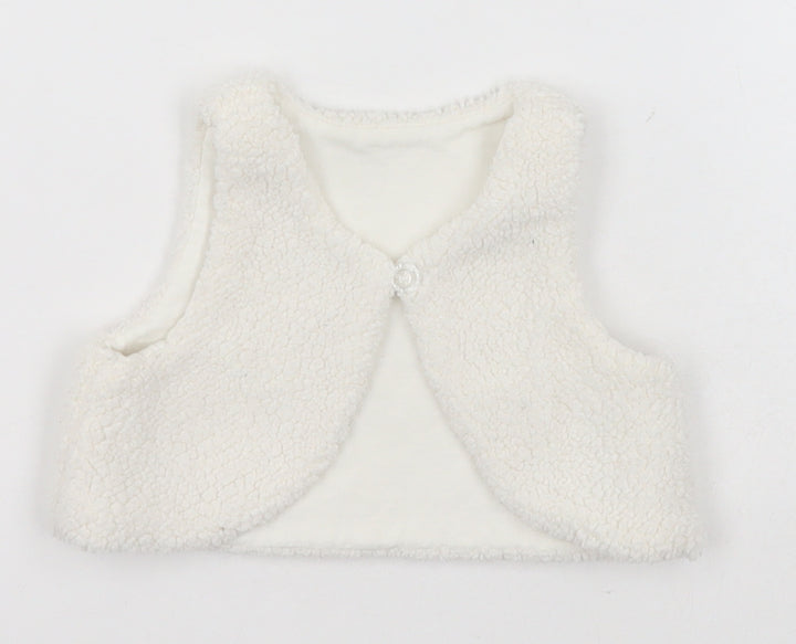 Matalan Baby White  Polyester Vest Jumper Size 3-6 Months
