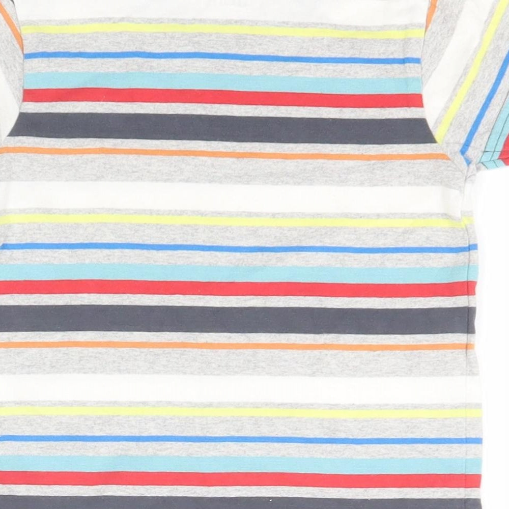 Nutmeg Baby Multicoloured Striped Cotton Basic T-Shirt Size 18-24 Months Collared