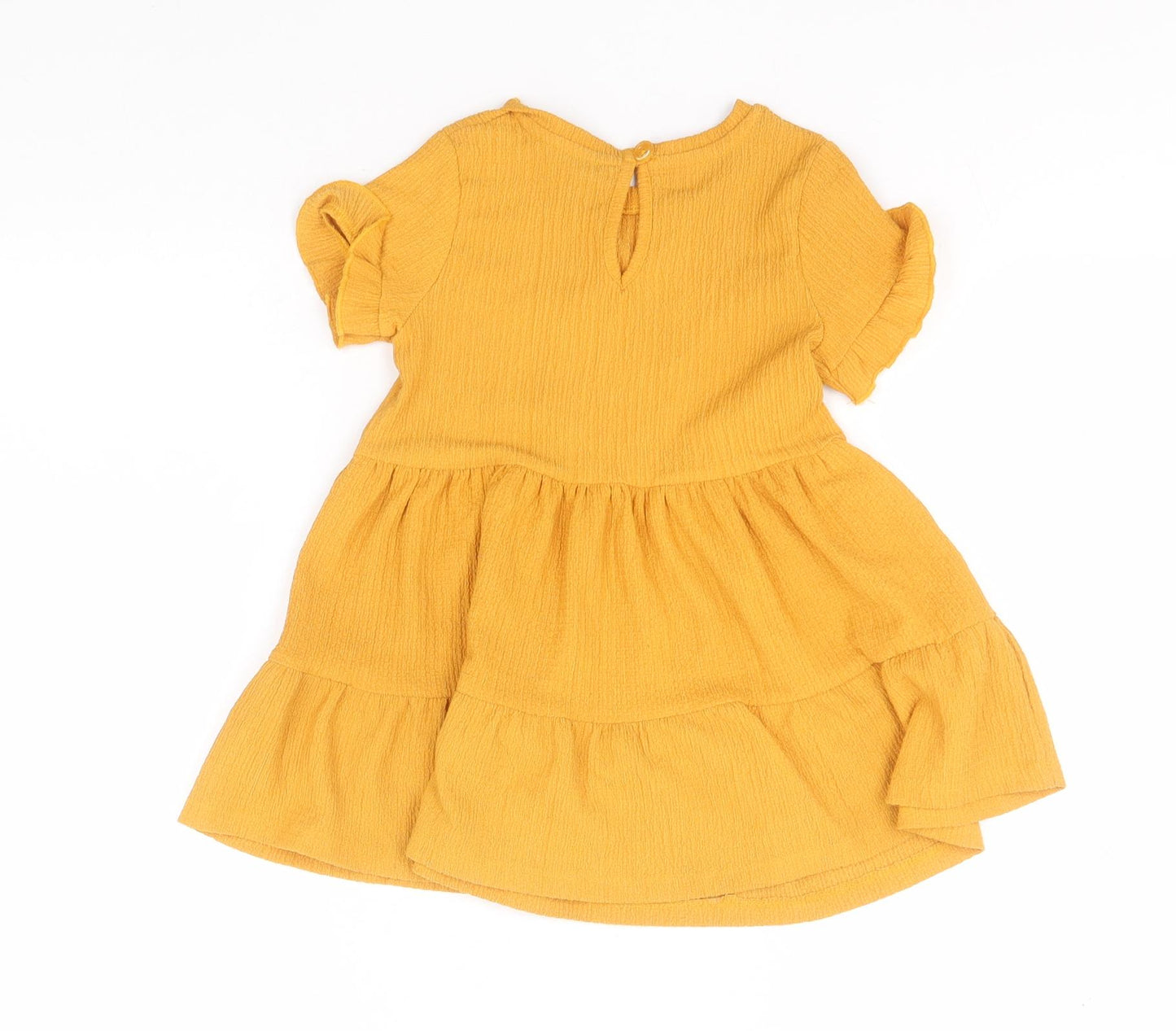 Primark Girls Gold  Polyester A-Line  Size 18-24 Months  Round Neck