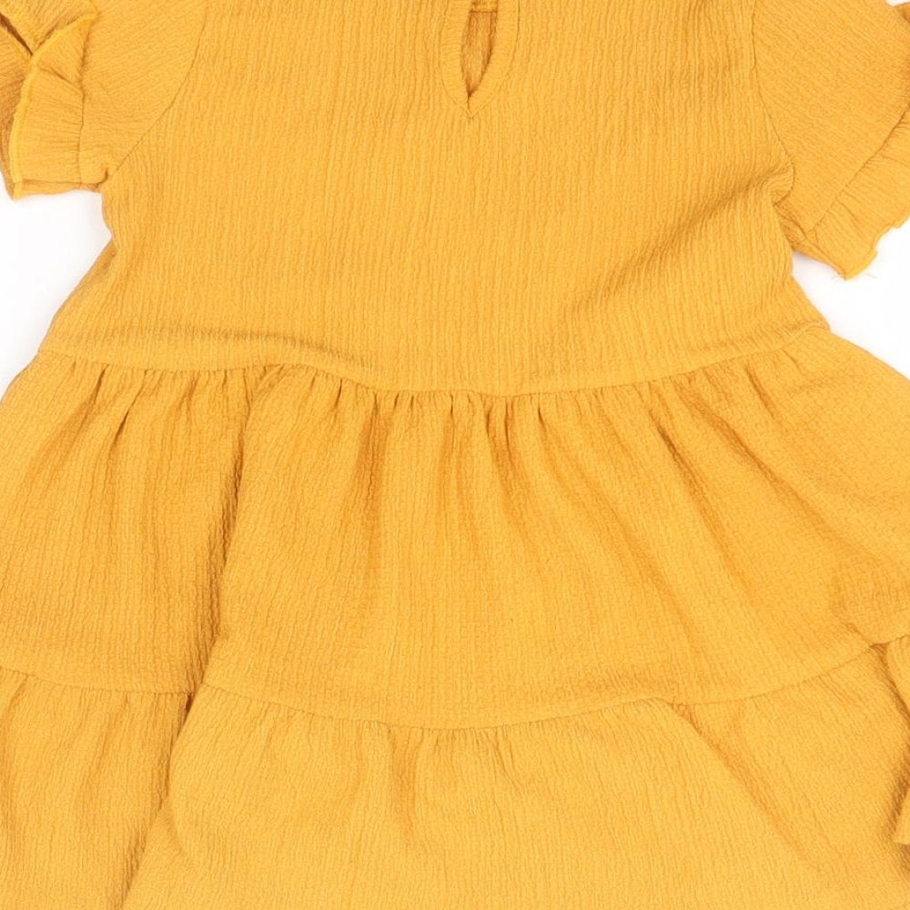 Primark Girls Gold  Polyester A-Line  Size 18-24 Months  Round Neck