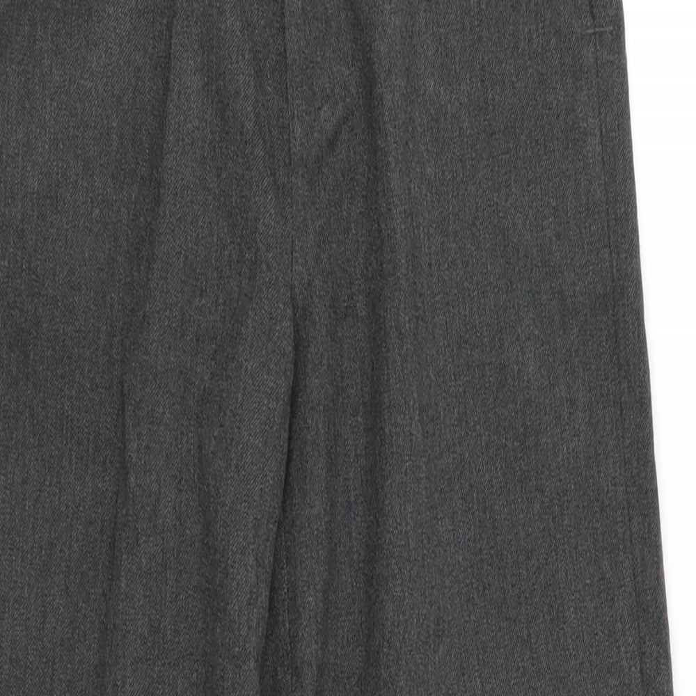 School Life Matalan Boys Grey  Polyester Dress Pants Trousers Size 11 Years  Regular Pullover - School Trousers Mid Grey Back Elastication