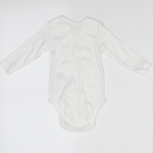 Lupilu Girls White  Cotton Romper One-Piece Size 3-6 Months  Snap