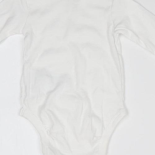 Lupilu Girls White  Cotton Romper One-Piece Size 3-6 Months  Snap