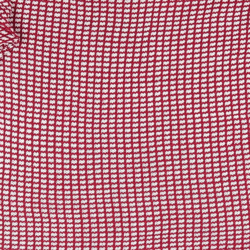 NEXT Womens Red Crew Neck Polka Dot Cotton Pullover Jumper Size 16   - Square Polka Dots White