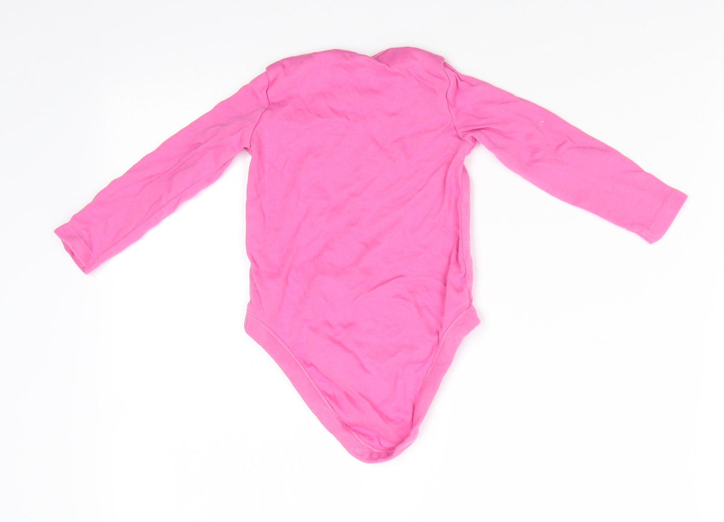 Florence and Fred Girls Pink  Cotton Romper One-Piece Size 9-12 Months  Snap