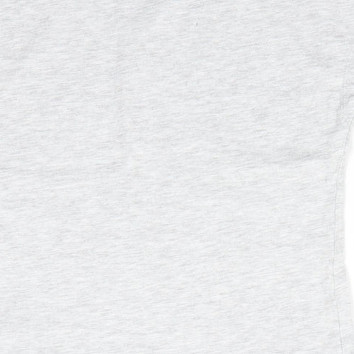 Lily & Dan Girls Grey  Cotton Basic T-Shirt Size 9-10 Years Round Neck Pullover - Pale grey mix