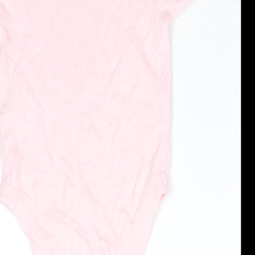 George Girls Pink Animal Print Cotton Romper One-Piece Size 9-12 Months  Snap - Rabbit I Love Mummy Pale pink