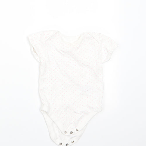 George Girls Pink Polka Dot Cotton Romper One-Piece Size 9-12 Months  Snap - Heart Polka dots