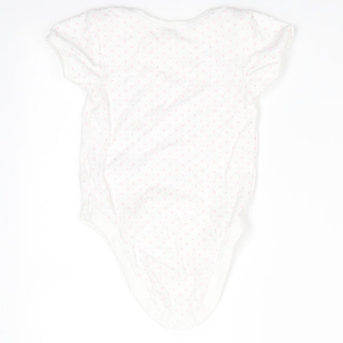 George Girls Pink Polka Dot Cotton Romper One-Piece Size 9-12 Months  Snap - Heart Polka dots