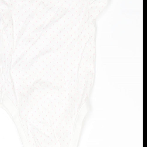 George Girls Pink Polka Dot Cotton Romper One-Piece Size 9-12 Months  Snap - Heart Polka dots