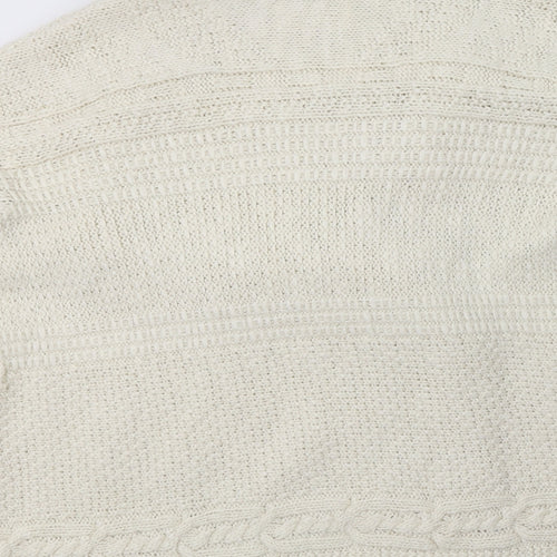 Matalan Womens Ivory V-Neck  Acetate Cardigan Jumper Size L