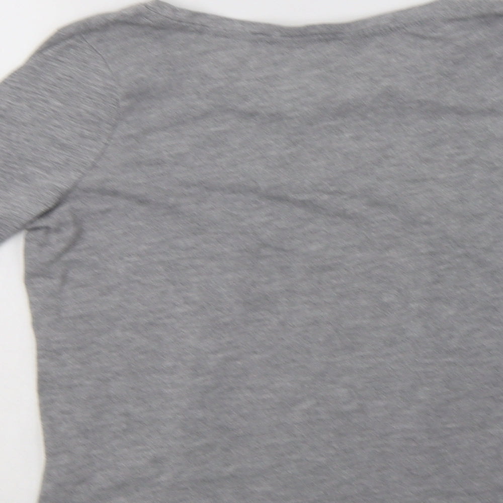 George Womens Grey  Polyester Basic Blouse Size 12 Crew Neck - Pudsey