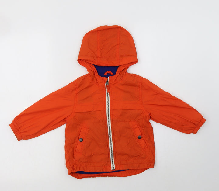Gap Boys Orange   Rain Coat Jacket Size 2 Years  Zip