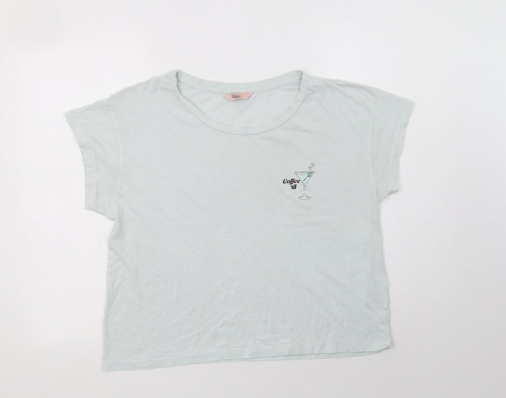 Boux Avenue Womens Green Cotton Top Pyjama Top Size M - Martini