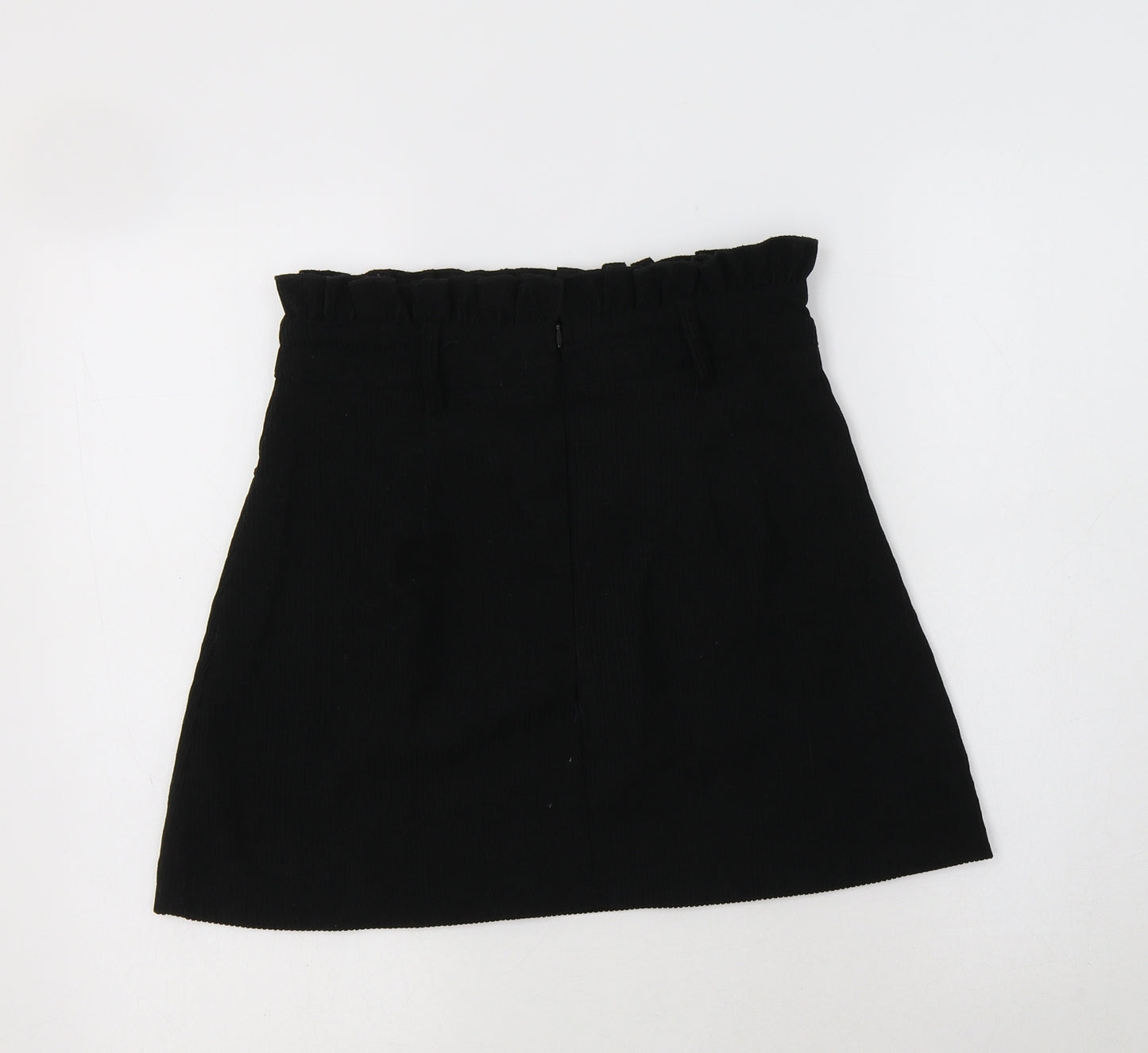 Boohoo Womens Black  Polyester Mini Skirt Size 10   Zip