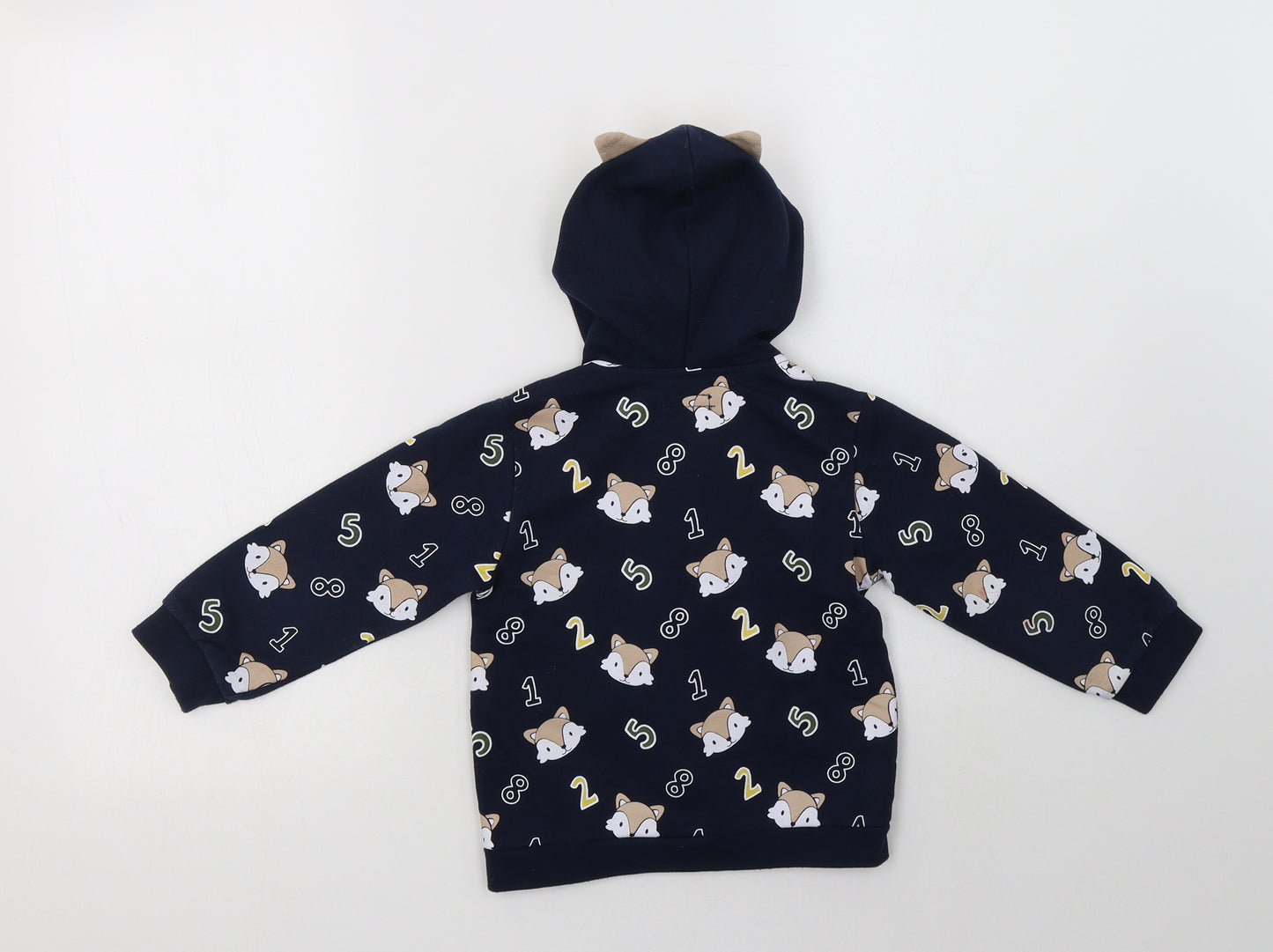 Mayoral Girls Blue  Cotton Full Zip Hoodie Size 3 Years  Zip - Cute Animals