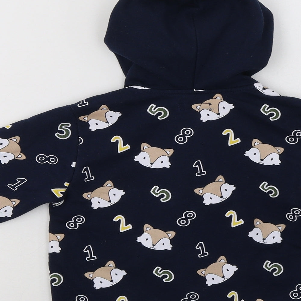 Mayoral Girls Blue  Cotton Full Zip Hoodie Size 3 Years  Zip - Cute Animals