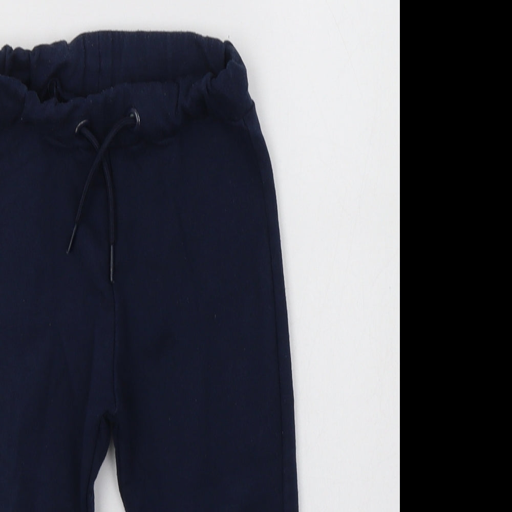 Mayoral Boys Blue  Cotton Jogger Trousers Size 3 Years  Regular Drawstring
