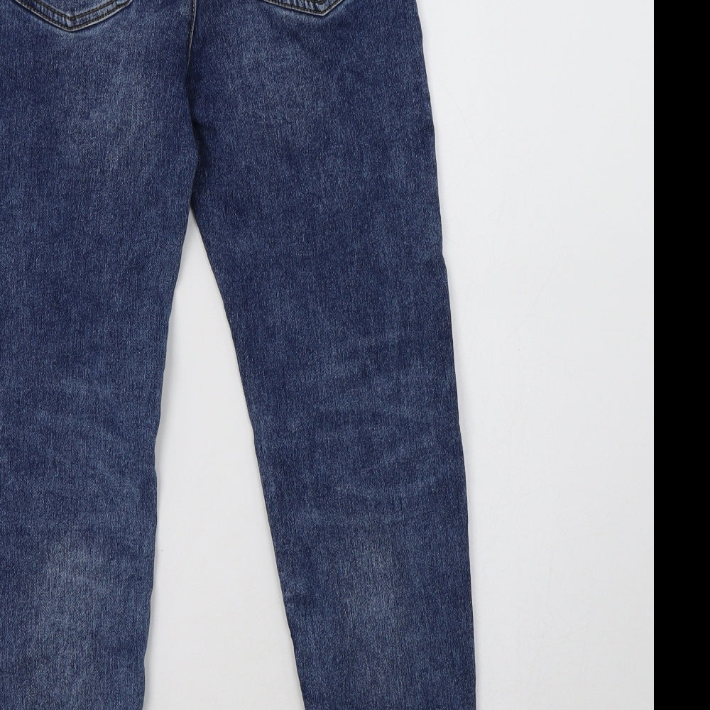 Nutmeg Boys Blue  Cotton Skinny Jeans Size 9 Years  Regular Drawstring