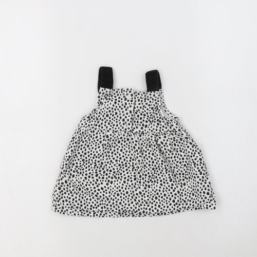 Lullababy Baby White Animal Print Cotton A-Line  Size 0-3 Months  Sweetheart Button