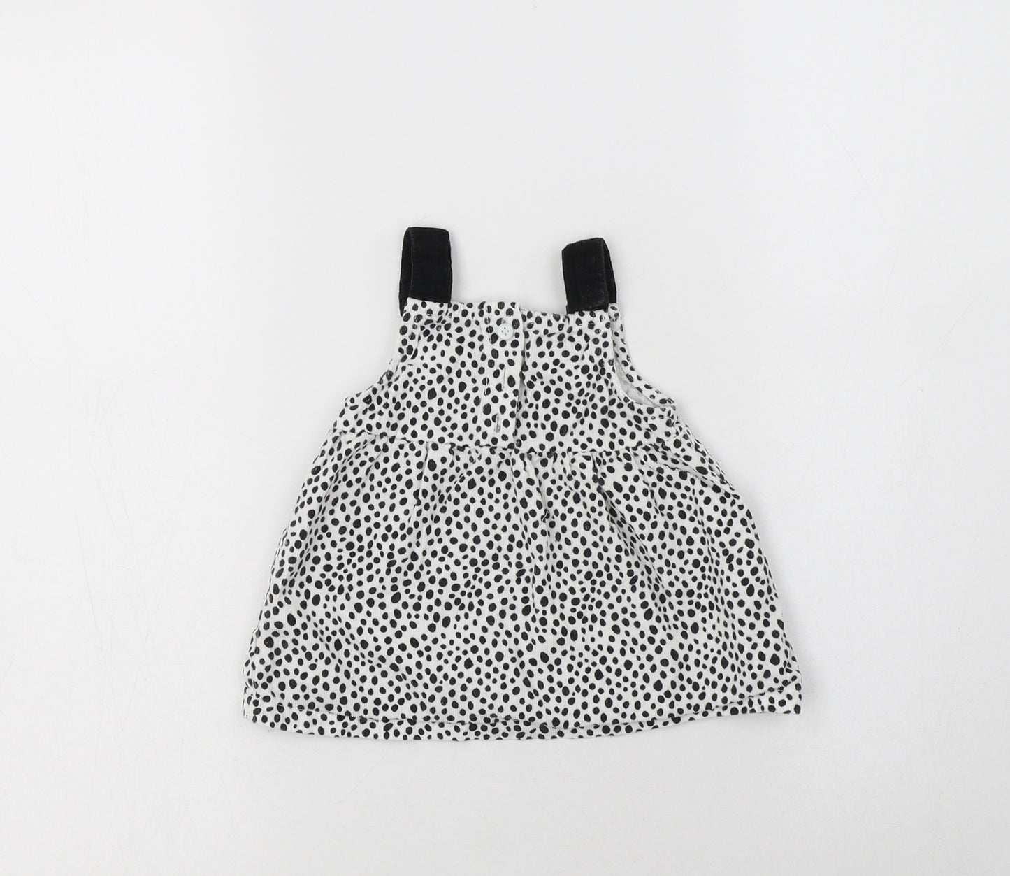 Lullababy Baby White Animal Print Cotton A-Line  Size 0-3 Months  Sweetheart Button