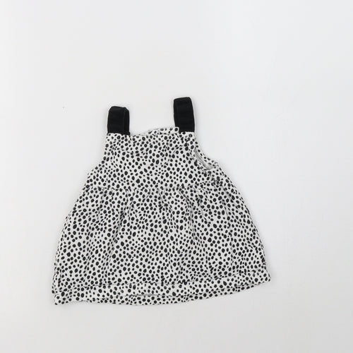 Lullababy Baby White Animal Print Cotton A-Line  Size 0-3 Months  Sweetheart Button