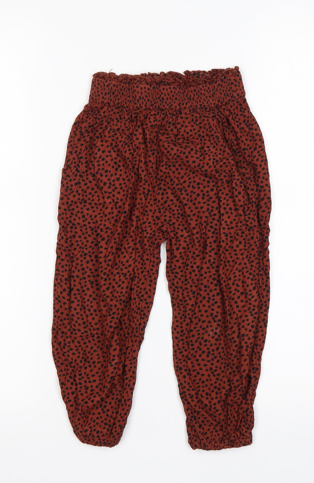 NEXT Girls Multicoloured Animal Print Viscose Harem Trousers Size 4 Years  Regular