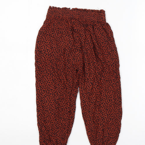 NEXT Girls Multicoloured Animal Print Viscose Harem Trousers Size 4 Years  Regular