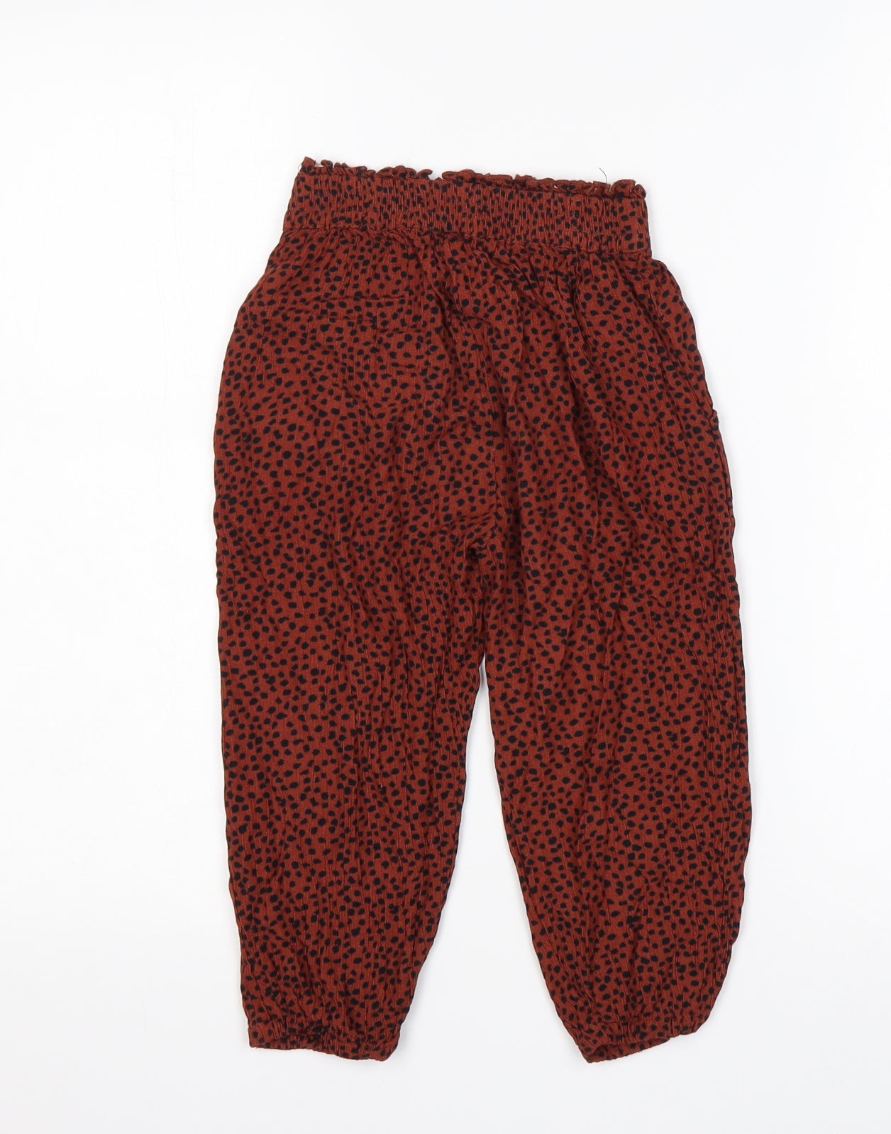 NEXT Girls Multicoloured Animal Print Viscose Harem Trousers Size 4 Years  Regular