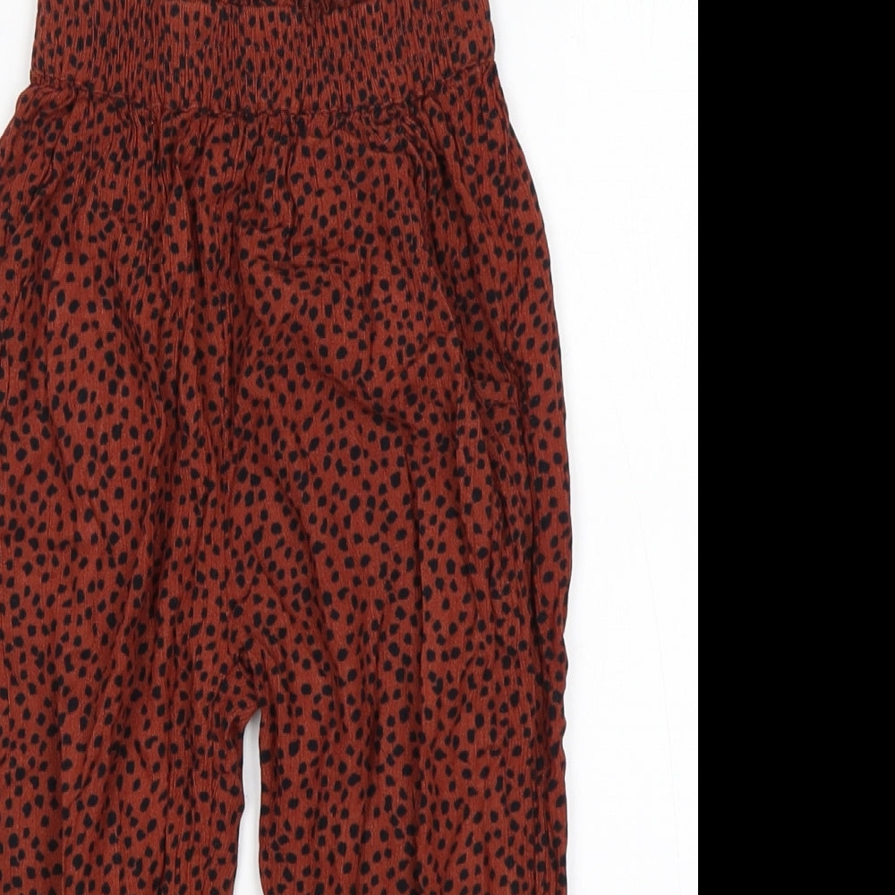 NEXT Girls Multicoloured Animal Print Viscose Harem Trousers Size 4 Years  Regular