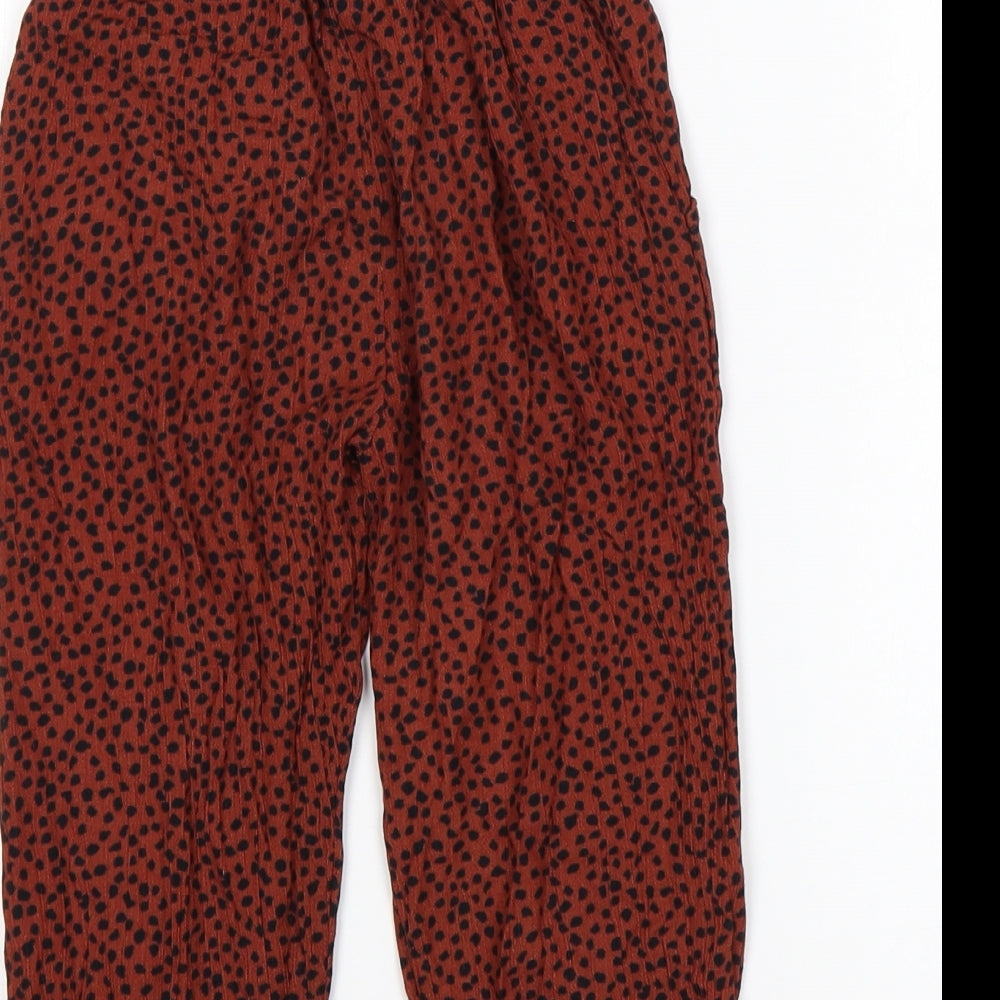 NEXT Girls Multicoloured Animal Print Viscose Harem Trousers Size 4 Years  Regular