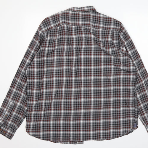 Duffer Mens Multicoloured Check Cotton  Button-Up Size XL Collared