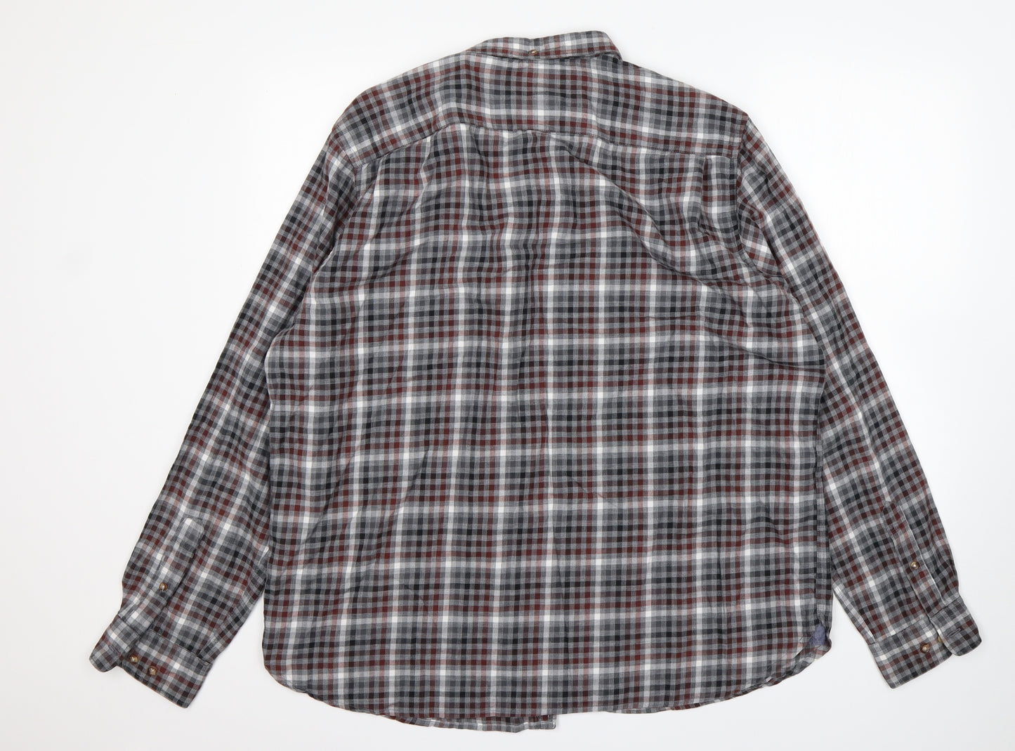 Duffer Mens Multicoloured Check Cotton  Button-Up Size XL Collared