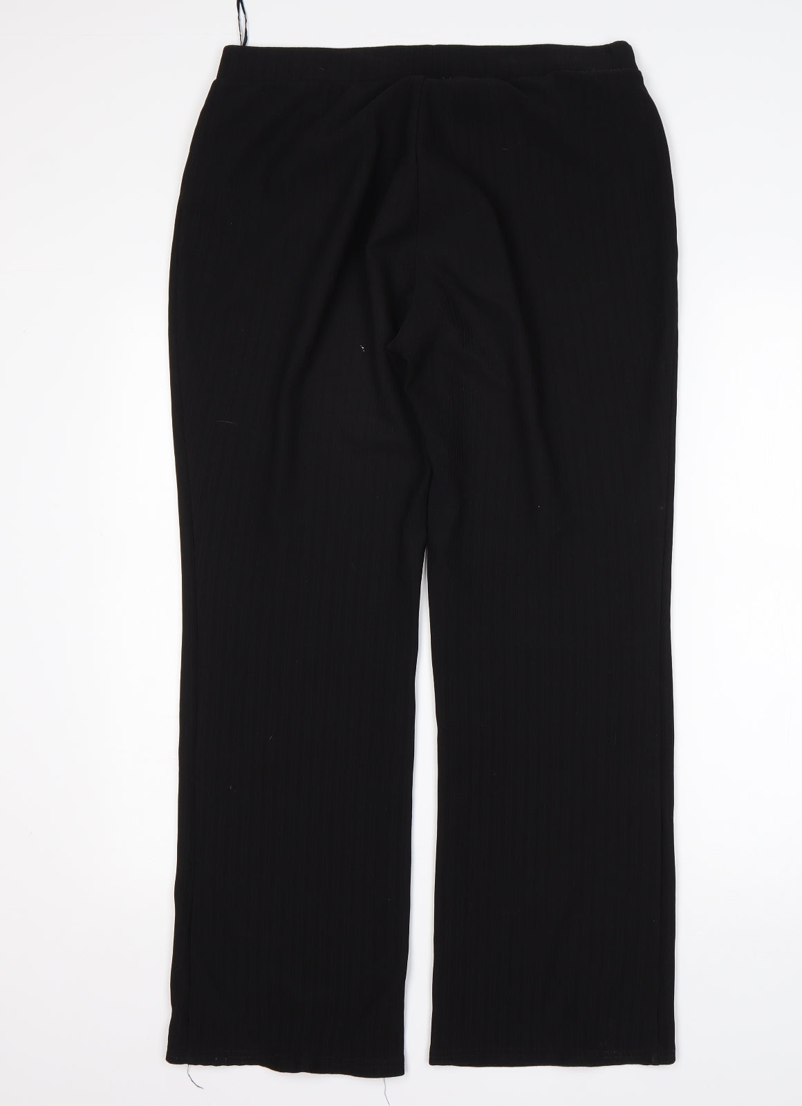 Papaya Womens Black  Polyester Trousers  Size 14 L29 in Regular