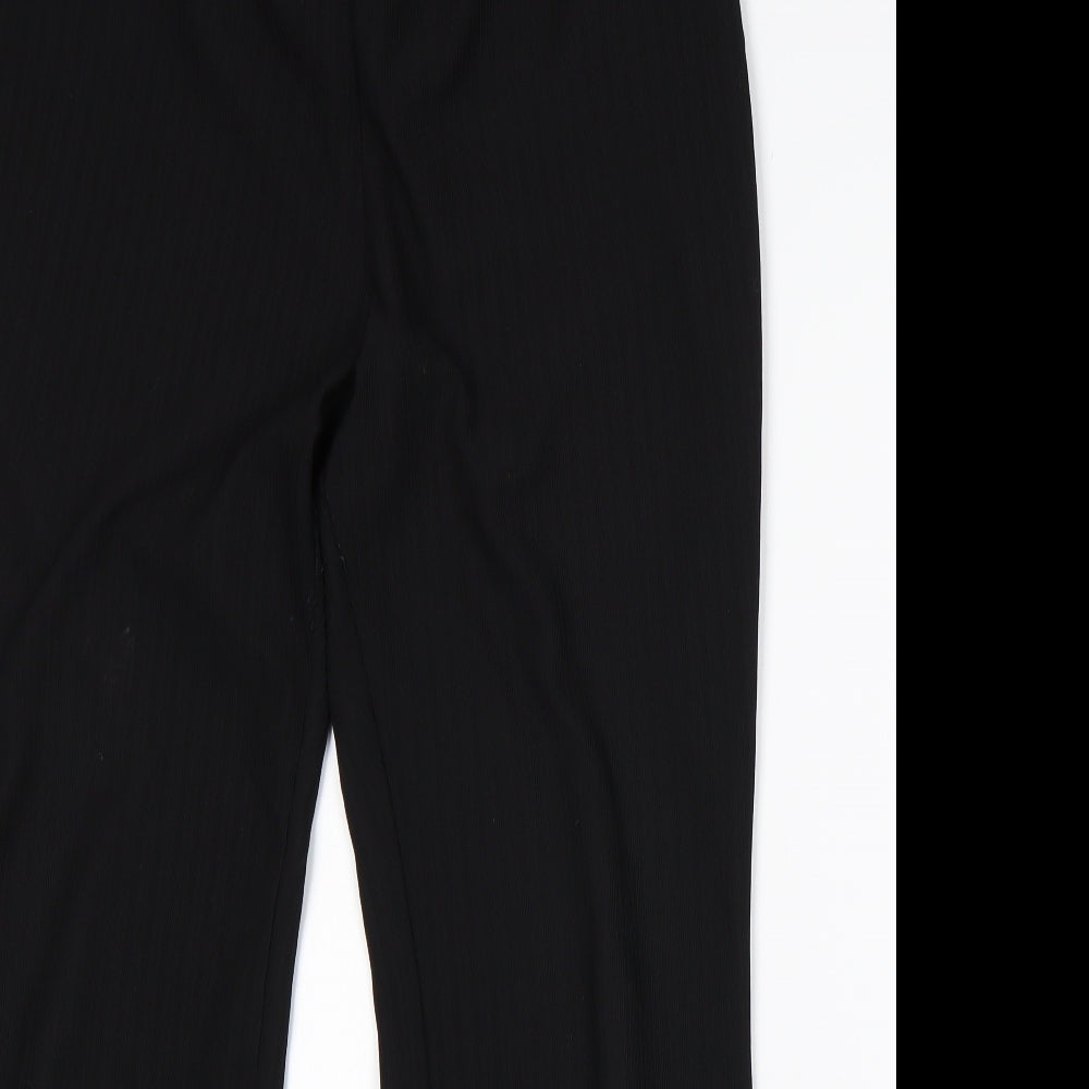 Papaya Womens Black  Polyester Trousers  Size 14 L29 in Regular