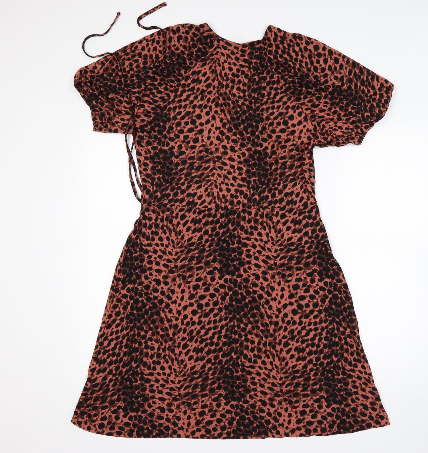 NEXT Womens Multicoloured Animal Print Viscose A-Line  Size 10  V-Neck