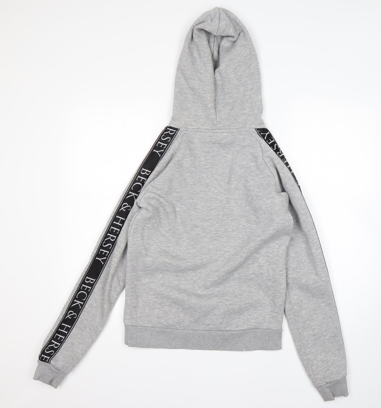 BLACK & HERSEY  Womens Grey  Cotton Pullover Hoodie Size 8