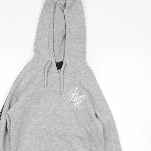 BLACK & HERSEY  Womens Grey  Cotton Pullover Hoodie Size 8